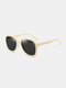 Unisex PC Full Frame UV Protection Fashion Sunglasses - Beige