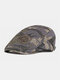 Men Cotton Camouflage Outdoor Casual Sunshade Forward Hat Beret Hat Flat Hat - Gray
