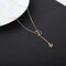 Fashion Pendant Necklace Hollow Star Moon Tassels Pendant Chain Necklace Sweet Jewelry for Women - Gold