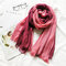 Cotton And linen Scarf Ladies Autumn And Winter Gradient Color Matching Ladies Forest Women Slub Yarn Shawl - #4