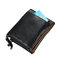 RFID Antimagnetic Vintage Casual Genuine Leather Wallet For Men - Black