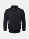 Mens Brief Style Sweatershirt Single-breasted Solid Color Knitting Casual Cardigan - Gray
