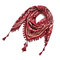 Print Knotted Tassel Scarf Jacquard Square Scarf - 2