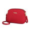 Women Nylon Casual Crossbody Bag Multi-pocket Casual Shoulder Bag - Wine Red