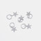 5 Pcs/Pack Personality Casual Hair Clip Small Braids DIY Leaves Star Shell Women Hair Accessories - 03