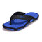 Men Slip Resistant Clip Toe Casual Beach Slippers - Blue