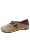 Women Comfortable Round Toe Slip-On Walking Flat Loafers Shoes - Khaki