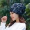 Women Breathable Thin Flexible Ponytail Beanie Vintage Multifunctional Casual Sun Scarf Hat - Black