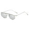 Unisex Retro Vogue UV400 Sunglasses HD Outdoor Travel Riding Driving Sunshade Sunglasses - Silver