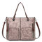 Women Vintage Faux Leather Handbag Shoulder Bags Crossbody Bags - Pink