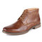 Men Genuine Leather Retro Color Non Slip Casual Ankle Boots - Brown