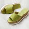 Women Outdoor Wedges Fish Mouth  Slippers  - Green