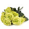 10 प्रमुख कृत्रिम रेशम फूल गुलाब शादी गुलदस्ता पार्टी घर की सजावट - हरा