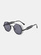 पुरुष रेट्रो फैशन आउटडोर UV संरक्षण जस्ती धातु फ्रेम गैर पर्ची नाक पैड सर्कल गोल धूप का चश्मा - #04