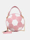حقيبة يد كروسبودي بسلاسل كرة السلة للسيدات - الوردي 1