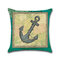 Taie d'oreiller décorative carrée en lin coton recouverte de coton et de tortue marine bleue - #5