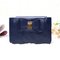 Bowknot Double Layers PU Leather Wallet 6/6.3inch Shoulder Phone Bag For iPhone Samsung Xiaomi Sony - Blue