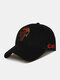 Unisex Cotton Skull Letters Flag Pattern Embroidery Fashion Sunshade Baseball Cap - Black
