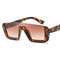 Women Retro Square Anti-UV PC Lens Sunglasses PC Half-frame Vogue Sunglasses - 3
