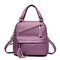 Multifunctional Stylish Daily PU Leather Handbag Backpack Shoulder Bags Crosbsody Bags For Women - Purple