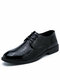 Men Pointed Toe Black Casual Business Dress Casual Shoes - Black