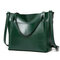 Women Vintage Leather Handbags Retro Shoulder Bag Tote Bag - Green