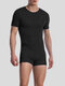 Mens Solid Zip Front Short Sleeve Bodysuit - Black