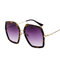 Men's Woman's Multicolor Square Frame Sunglasses Metal Frame Sunglasses - #04