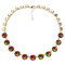 JASSY Luxury Crystal Necklaces Gradient Colorful Gold Collar Necklace Statement Jewelry for Women - #02