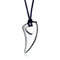 Trendy Geometric Hollow Wolf Tooth Pendant Necklace Titanium Steel Men's Necklace Vintage Jewelry - Silver