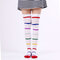 New Rainbow Stripes Over The Knee Socks Color Personality Fashion Ladies High Socks Thigh Socks - 68-2 six color strip over knee socks white
