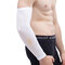 Men Thin Lycra Fabric Soft Elastic Breathable Sunshade Arm Sleeve Outdoor Climbing Riding Sleeve - White