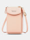 Women Multi-card Slots 6.5 Inch Phone Bag Crossbody Bag Shoulder Bag - Pink