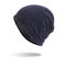 Men's Women's Corduroy Caps Knit Hat Beanie Hats - Navy
