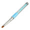 1Pcs Crystal Gradient Nail Art Pen Gel Nylon Hair Brush  - Light Blue