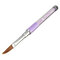 1Pcs Crystal Gradient Nail Art Pen Gel Nylon Hair Brush  - Purple