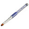 1Pcs Crystal Gradient Nail Art Pen Gel Nylon Hair Brush  - Dark Blue