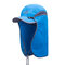 Nylon Detachable Shawl Baseball Cap Outdoor Breathable Sunscreen Windproof Anti-uv Bucket Hat - Blue