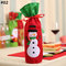Christmas Wine Bottle Decor Set Santa Claus Snowman Deer Bottle Cover Clothes Kitchen Decoration  - #02