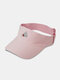Unisex Cotton Outdoor Sports Badminton Pattern Couple Sunscreen Visor Hats Baseball Cap - Pink