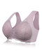 3XL Front Closure Lace Wireless Seamless Full Coverage Bras - Pink