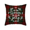 Travesseiro decorativo preto e vermelho da série de Natal estilo britânico Caso Sofá doméstico Decoração de Natal - #10