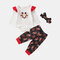 3Pcs Baby Flower Flying Sleeves Tops+Pants Casual Clothing Set For 0-24M - As Picture