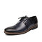 Men Microfiber Leather Brief Slip Resistant Stylish Dress Shoes - Blue