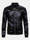 Mens Fall Nightclub Party Wear Fashion Bright Color Long Sleeve Lapel Jacket - Black