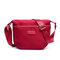 Nylon Bucket Bag Lightweight Waterproof Crossbody Bag Shoulder Bag - Red