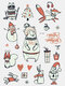 Christmas Luminous Temporary Tattoo Stickers Carnival Party Body Arm Water Transfer Paper - #04