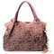 Women Vintage Ombre Hollow Out Pendant Shoulder Bags Elegant Retro Handbags - Pink