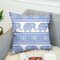 Funda de cojín de impresión de doble cara de elefante de estilo bohemio 3D Funda de almohada de lino de algodón para el hogar  - #10