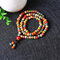 Retro Handmade Ceramic Beads Bracelet Multilayer Wrap Buddhism Bracelet for Women Men - #1